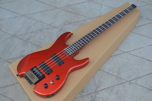 free shipping new Big John headless electric bass guitar in red with basswood body made in China BJF-63