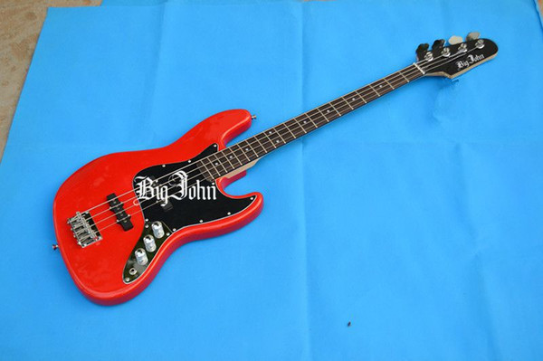 free shipping new Big John basswood body red electric bass guitar F-1639