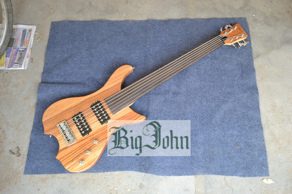 free shipping new Big John 6 strings fretless electric bass guitar F-3312