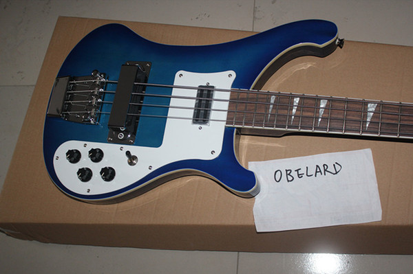 Best8guitar Wholesale High Quality Rick 4003 Blue 4 Strings Electric Bass Guitar free shipping