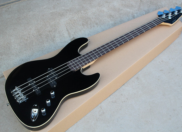 2018 Black 4-string Electric Bass Guitar with Rosewood Fingerboard,Chrome Hardwares,NO Pickguard,Good Quality