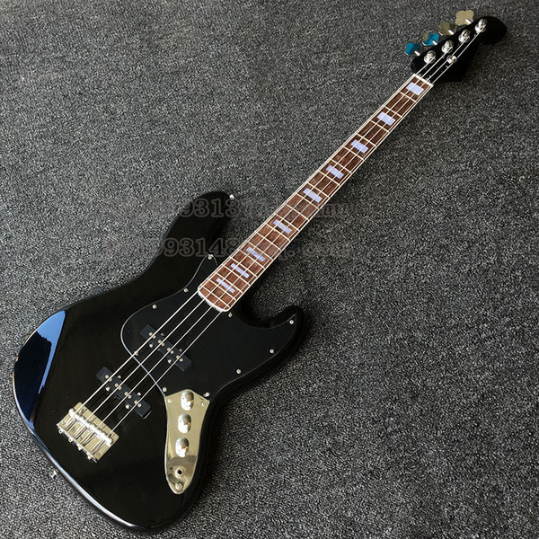 Black Jass Bass Guitar 4 strings Rosewood Fingerboard China Custom Electric bass guitars In stock