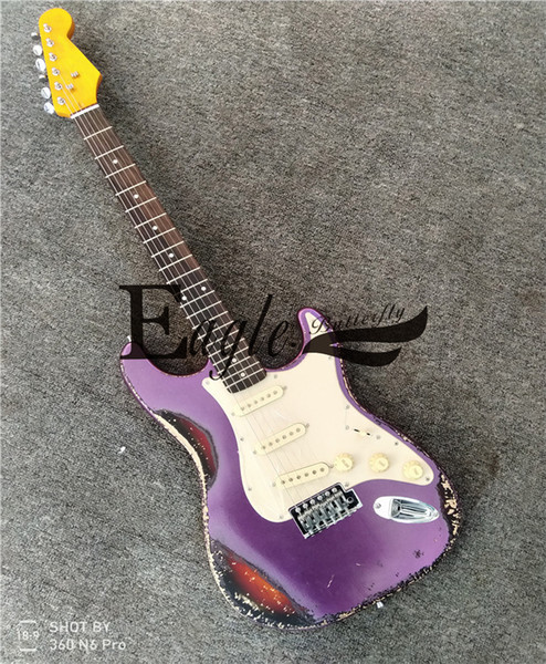 Eagle. Butterfly, Electric Guitar Electric Bass Custom Shop Sunset Set Mysterious Purple Classic Electric Guitar Old-fashioned Guitar for Sp