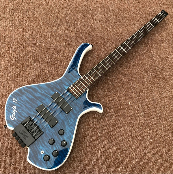 custom shop,hardwork 4 Strings electric bass Guitar .Rosewood fingerboard guitarra.support customization,blue color gitaar