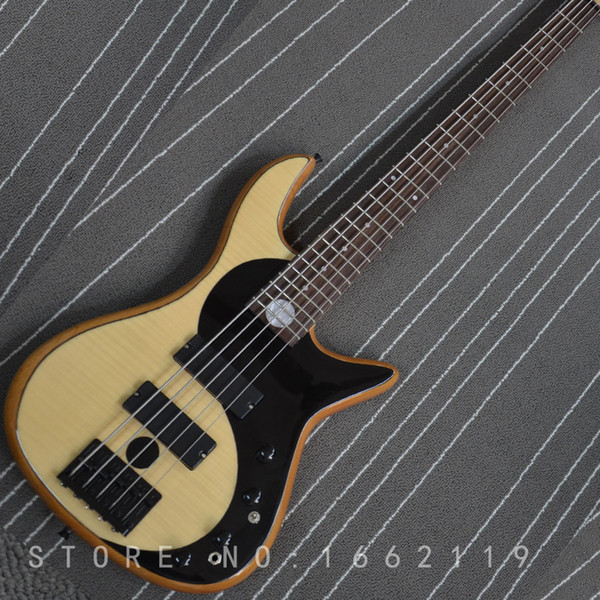 Factory custom Yin yang bass TaiJI alder body butterfly 5 strings Bass Guitar with black hardwares musical instrument shop