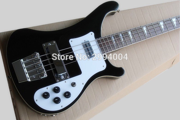 New products, 4 strings Black electric bass, offer EMS delivery, factory wholesale, can modify the LOGO