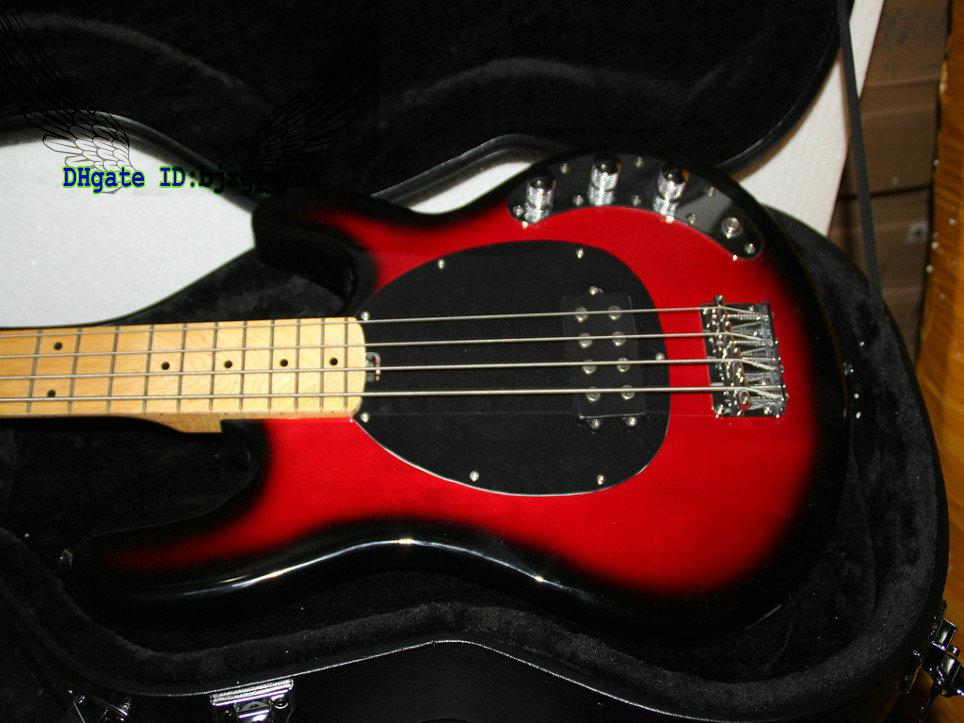 Black Cherry 4 Strings MUSIC MAN Electric Bass with Hardcase Best High Quality OEM Available