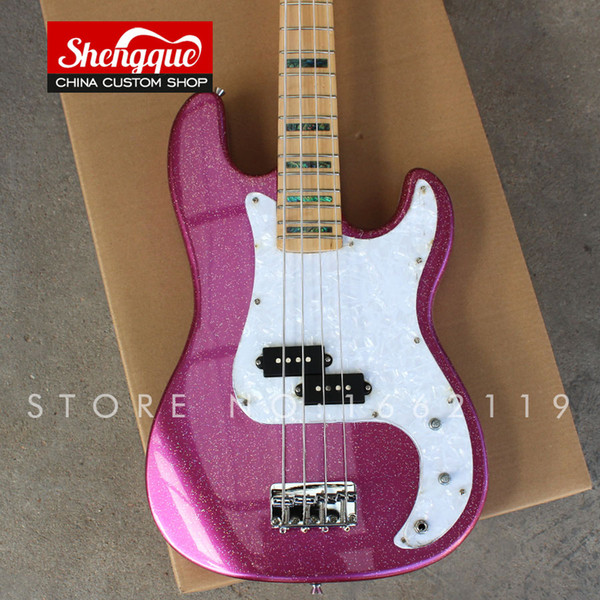 Free shipping factory custom P bass guitar 4 strings PJ bass guiars with maple fingerboard basswood body instrument shop