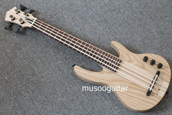 MiNi 4string ukulele electric bass natural color neck-thru style