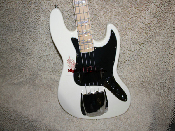 Custom 4 strings Electric bass white Bass guitar Maple fingerboard OEM Guitar Free Shipping