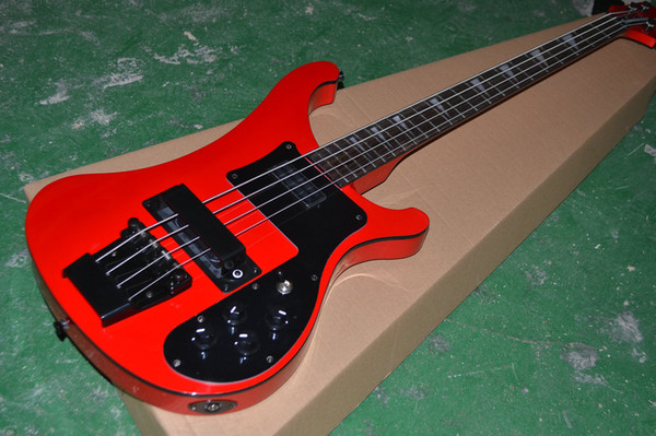 4003 BASS Bright red bass 4 string bass Black Hardware Electric Bass Guitar Chinese Guitars bass 2015