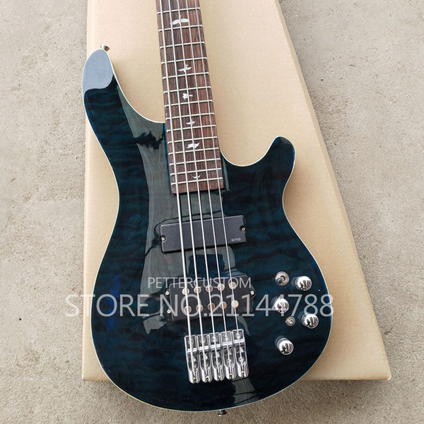 Artillery Top quality factory custom 5 strings bass guitar with quilted maple top electric bass musical instument shop