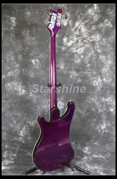 Starshine High Quality Electric Bass Guitar YL-RNP Purple Color Flamed Maple Top Veneer