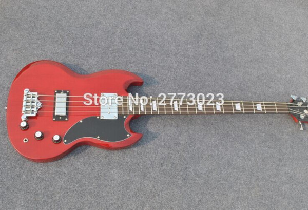 Factory Custom 4 String Electric Bass, S.G Bass Guitar,Red color,All color are available,Wholesale & Retail