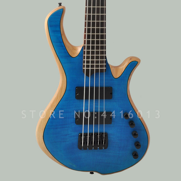 Top quality factory custom Mayones bass 5 strings electric bass with ash body mahogany neck flamed maple top musical instument shop