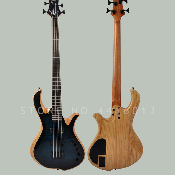 Top quality factory custom Mayones bass 4 strings guitar with flamed maple top ash body electric bass musical instument shop