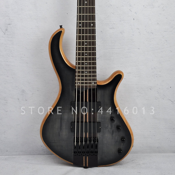 Top quality factory custom Mayones bass 6 strings with flamed maple ashwood body electric bass musical instument shop