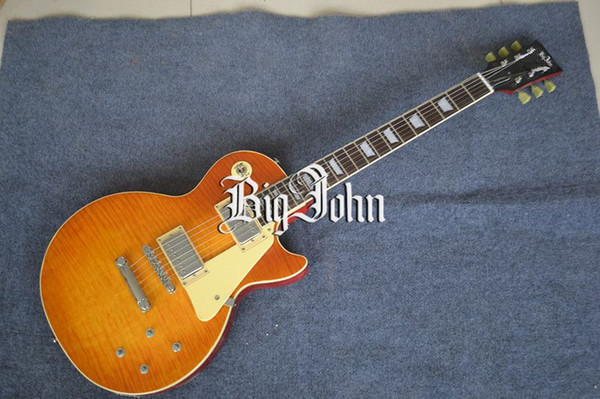 new Big John electric guitar in orange with mahogany body made in China +EMS free shipping F-3073