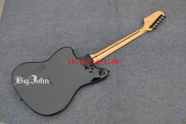 new Big John 6-strings single wave electric guitar in black with basswood body + free shipping F-2022