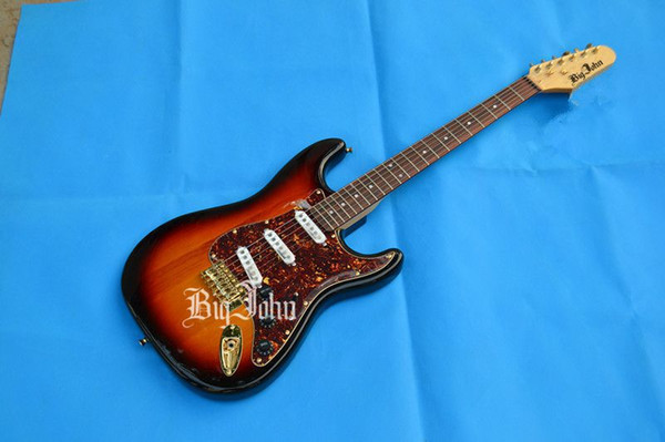 free shipping new Big John music instrument alder body gold hardware wilkson pickup ST electric guitar +foam box 1658