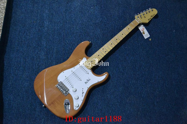 new Big John single wave electric guitar in natural with alder body+EMS free shipping F-3390