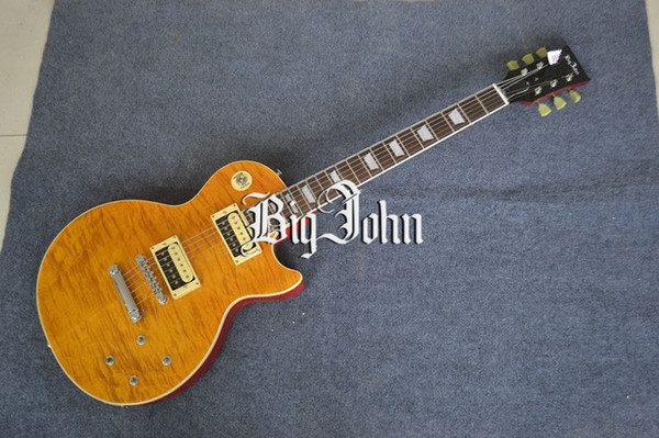 free shipping Big John new arrived electric guitar in yellow with mahogany body made in China F-3057