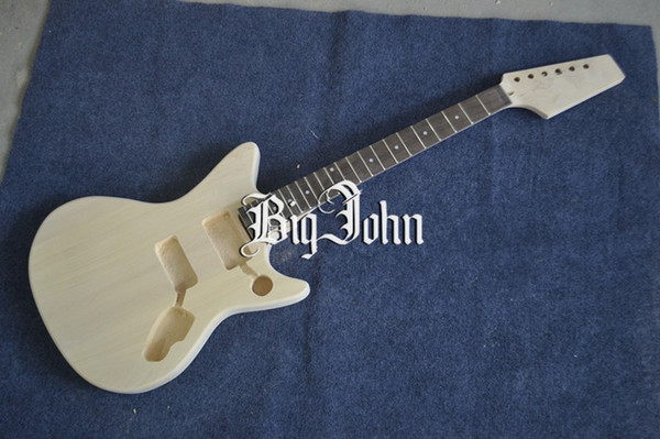 new semi-finished electric guitar with rosewood fingerboard and basswood body no paint F-3039