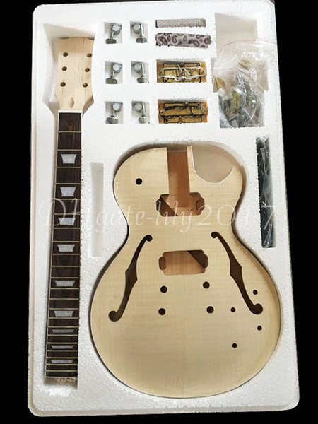 2017 Factory custom shop High Quality Electric Guitar DIY Kit Set Mahogany Body Rosewood Fingerboard Nickel Alloy String