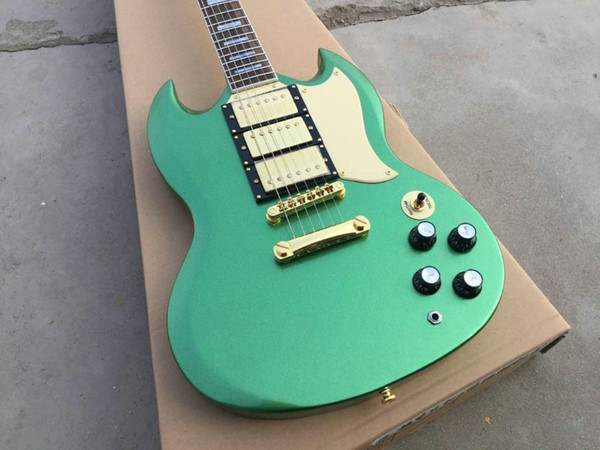 Custom Shop Green SG 3 Pickups Electric Guitar New Arrival Wholesale Guitars free shipping custom guitar