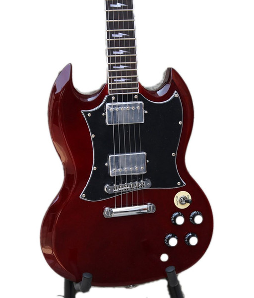 sg guitar dark red angus young electric guitar small pin bridge Tony Iommi guitar factory outlet