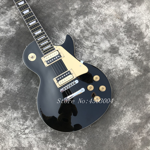 Custom Shop NEW LP Standard 1959 R9 electric guitar, frets binding, Ebony Electric guitar with hard case, Free shipping