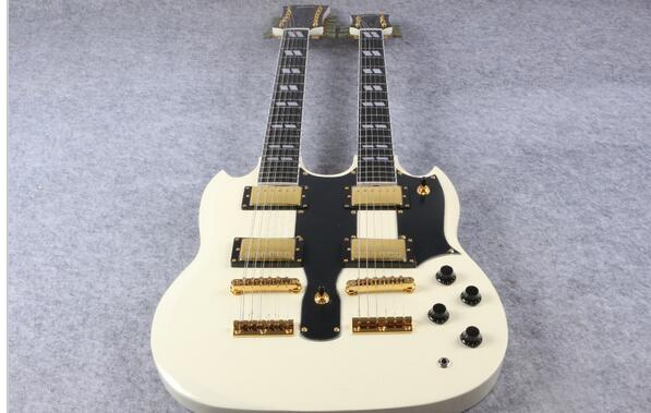 Double Neck Electric Guitar 1275 Model cream Finish For Sale free shipping