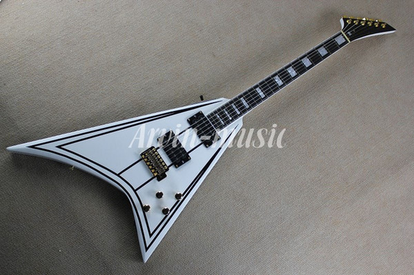 China Top Quality white Electric Guitar Randy Rhoads Flying V Guitar with Customed Switch Jackson