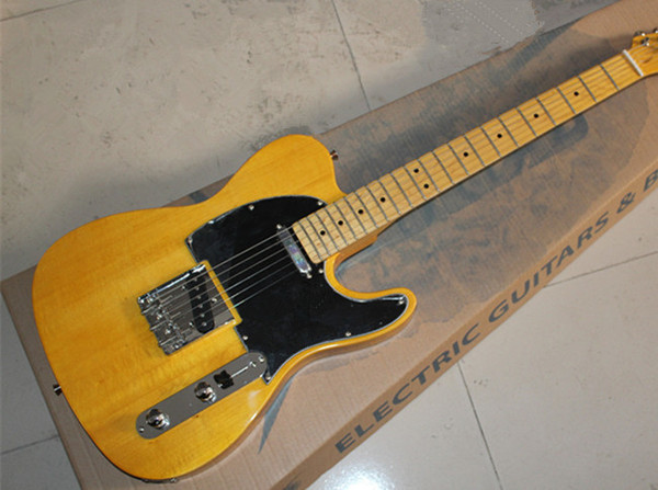 Brand New Top Sale High Quality Custom Shop Vintage Maple Fingerboard Basswood Body Yellow Blonde Tele Standard Electric Guitar