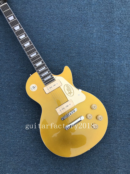 New Gold Top with 2 Plastic Pickups Mahogany Electric Guitar Wholesale guitar