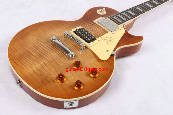 China Guitar 1959 Jimmy Page Tiger honey burst Electric Guitar In Stock new arrival Free Shipping