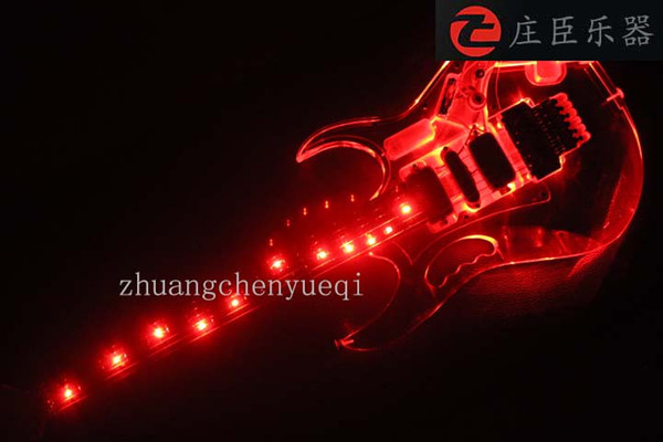 Acrylic Crystal LED lamp bright electric guitar transparent plexiglass electric guitar 7V Guitar LED colors can be specified As well as cus