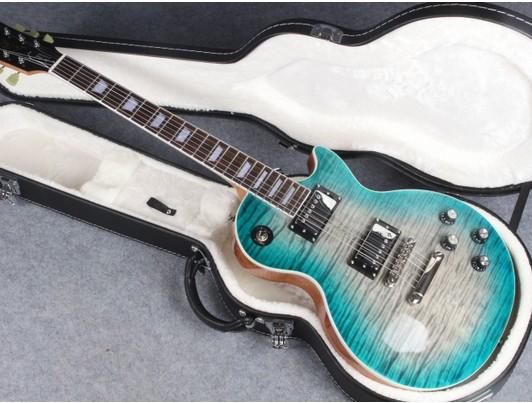 Super deluxe Custom Electric Guitar Marine burst with Flame Maple top free shipping