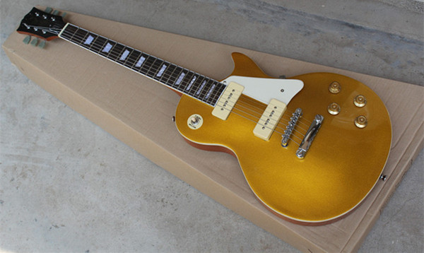 New Arrival Top Quality Mahogany Body & Neck Standard 1956 Gold Top VOS Goldtop P90 Pickups Electric Guitar Free Shippin