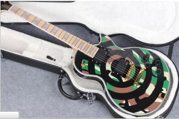 Zakk Wylde style Bullseye CAMO style Electric Guitar HOT SELL free shipping