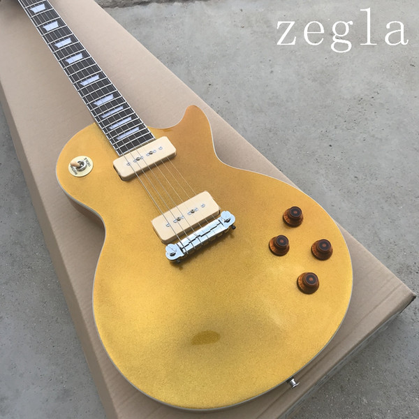 New Arrival Top Quality Mahogany Body & Neck Standard 1956 Gold Top VOS Goldtop P90 Pickups Electric Guitar Free Shipping