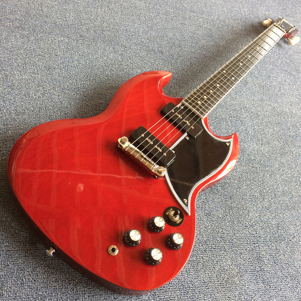 High Quality Red guitar SG Electric Guitar,Solid Mahogany,Ebony Fingerboard,Chrome plated hardware,All colors are possible