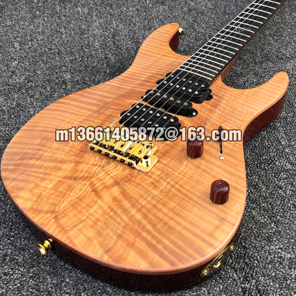 Koa Flame Top Modern Pro Standard 510 bridge TUSQ Nut Wood Knob HSH Suhr Electric Guitar