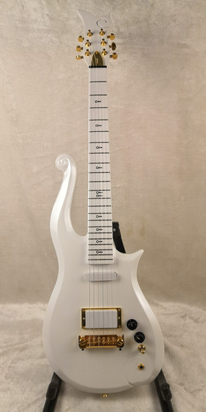 cloud Electric guitar metal white color maple body and neck in stock Free shipping hot sale