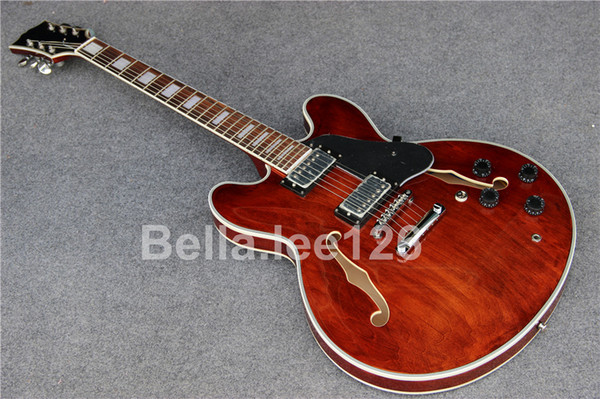 Hot selling classical jumbo hollow body jazz 335 electric guitars ,factory OEM handmade guitar,free shipping