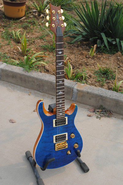 free shipping Personal Tailor pas blue Electric guitars orange back Rosewood Fingerboard Can send pictures customization