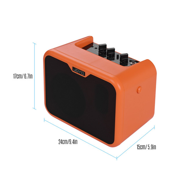 JOYO MA-10A Mini Portable Acoustic Guitar Amplifier Speaker 10Watt Amp Normal/Bright Dual Channels with Power Adapter