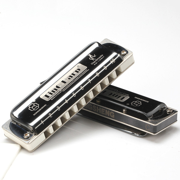 High Quality Harmonica 10 Holes Diatonic Blues Harp Professional Harmonica Key of C/d/e/f/ga/bb Ks-10bh Black Color