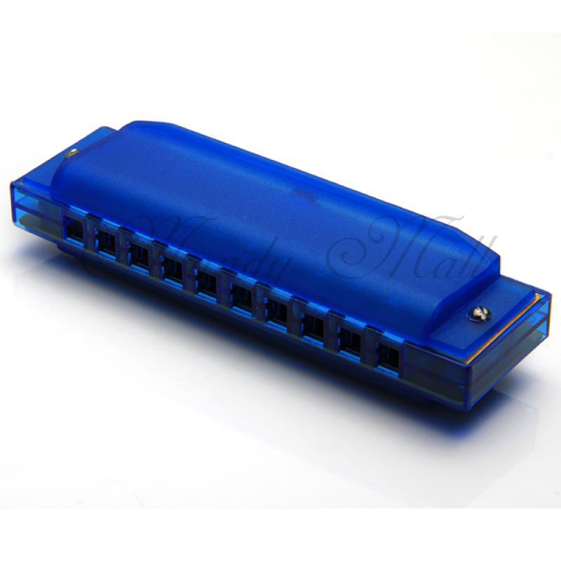 Wholesale-OP-10 Holes Diatonic Blues Harp Harmonica Key of C Translucent