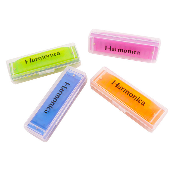 The 10 hole harmonica plastic Korean original standard boxed children instrument with plastic box.06